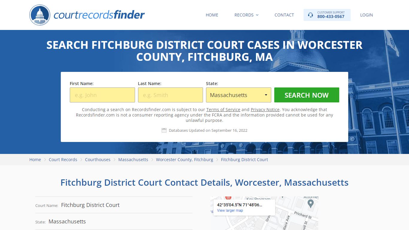 Fitchburg District Court Case Search - RecordsFinder